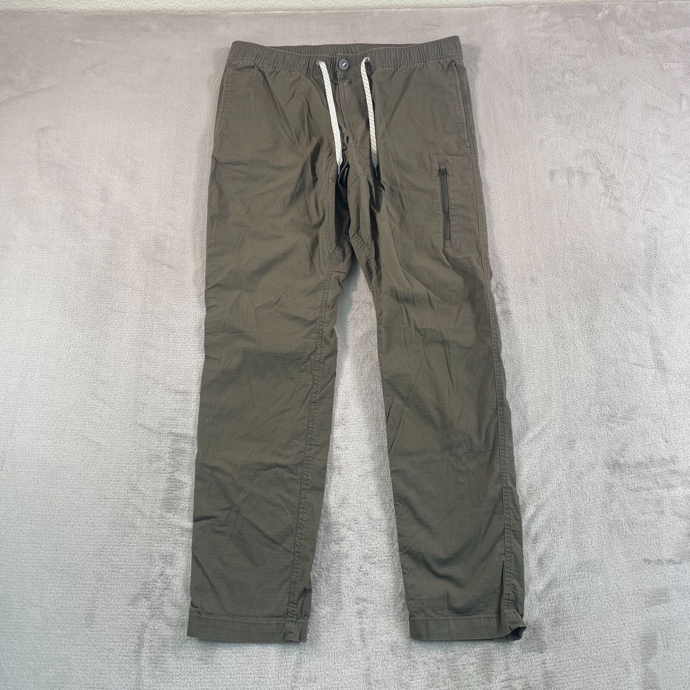 Vuori Ripstop Pants Men Large Dark Oregano DuraTerra‎ Organic Activewear